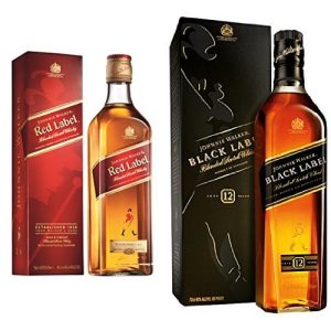Johnnie Walker Red and Black Label Blended Scotch Whisky 70cl
